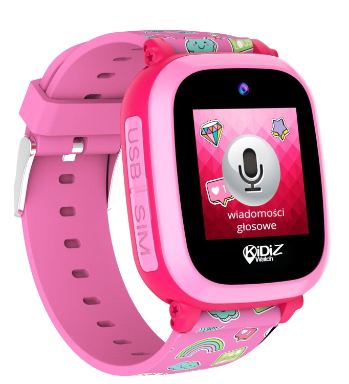 Smartwatch dla dziecka KiDiZ One różowy2.png