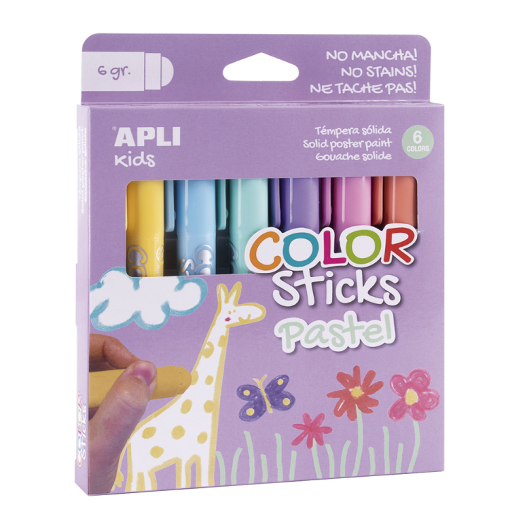 Farby w kredce Apli Kids - 6 pastelowych kolorów.png