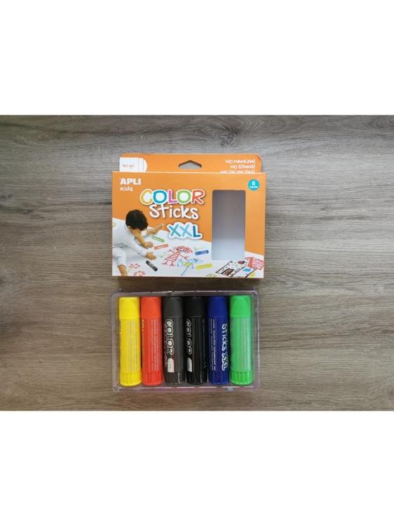 Farby w kredce XXL Apli Kids - 6 kolorów2.jpg