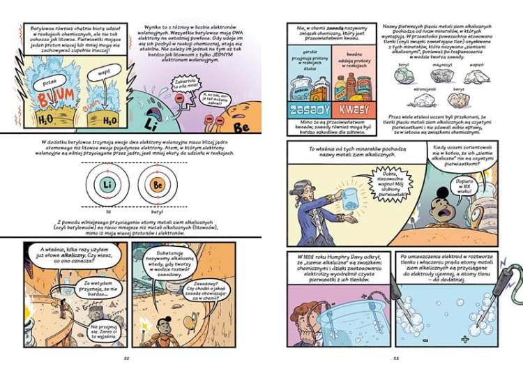 Pierwiastki. Tajemnice cząstek budujących świat. Naukomiks4.png